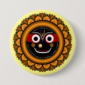 Heer Jagannath Devotional - Hare Krishna Ronde Button 7,6 Cm (Voorkant)
