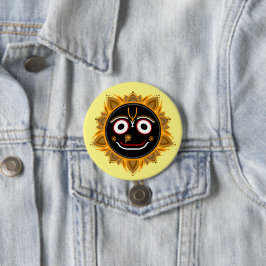 Heer Jagannath Devotional - Hare Krishna Ronde Button 7,6 Cm
