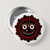 Heer Jagannath Devotioneel - Hare Krishna Ronde Button 7,6 Cm (Voorkant /achterkant)