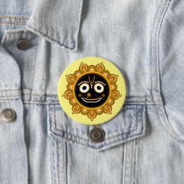 Heer Jagannath Devotioneel - Hare Krishna Ronde Button 7,6 Cm