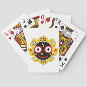 Heer Jagannath Gezicht Hindoe Godheid Spiritueel Pokerkaarten