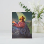 Heer Jezus Christus Hand geschilderd orthodox icoo Briefkaart (Staand voorkant)