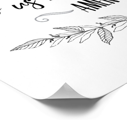 Heer Jezus wordt onze gastgebedsmuurkunst Poster (Hoek)