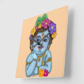 Heer Krishna wandklok (Hoek)