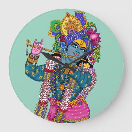 Heer Krishna Wandklok (Voorkant)