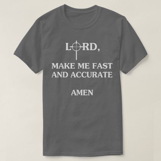 Heer laat me snel en accuraat mannen t-shirt (Design voorkant)