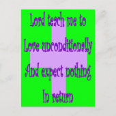 Heer leert me onvoorwaardelijk van religie te houd briefkaart (Voorkant)