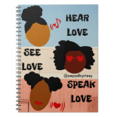 Heer liefde, zie liefde, Speak Love notebook Notitieboek (Voorkant)