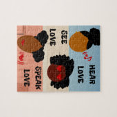 Heer Love, zie Love, Speak Love Puzzle Legpuzzel (Horizontaal)