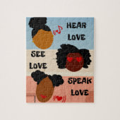 Heer Love, zie Love, Speak Love Puzzle Legpuzzel (Verticaal)