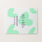 heer & mevrouw voeg familienaam datum jaar huwelij legpuzzel (Horizontaal)