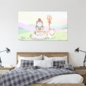 Heer Shiva Canvas Afdruk (Insitu (Slaapkamer))