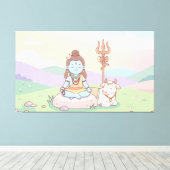 Heer Shiva Canvas Afdruk (Insitu (Houten vloer))