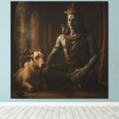 Heer Shiva Canvas Afdruk (Insitu (Houten vloer))
