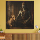 Heer Shiva Canvas Afdruk (Insitu (Woonkamer))