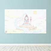 Heer Shiva Canvas Afdruk (Insitu (Houten vloer))