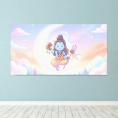 Heer Shiva Canvas Afdruk (Insitu (Houten vloer))