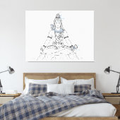 Heer Shiva Canvas Afdruk (Insitu (Slaapkamer))