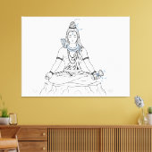 Heer Shiva Canvas Afdruk (Insitu (Woonkamer))