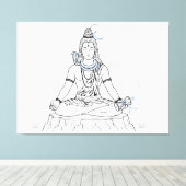 Heer Shiva Canvas Afdruk (Insitu (Houten vloer))