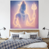 Heer Shiva Canvas Afdruk (Insitu (Slaapkamer))