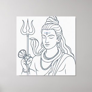 Heer Shiva Canvas Afdruk