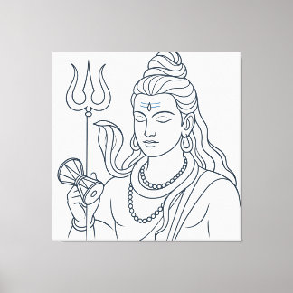 Heer Shiva Canvas Afdruk