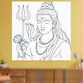 Heer Shiva Canvas Afdruk (Insitu (Woonkamer))