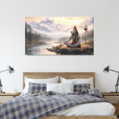 Heer Shiva Canvas Afdruk (Insitu (Slaapkamer))