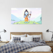 Heer Shiva Canvas Afdruk (Insitu (Slaapkamer))