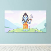 Heer Shiva Canvas Afdruk (Insitu (Houten vloer))