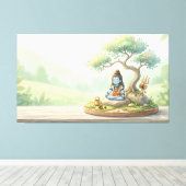 Heer Shiva Canvas Afdruk (Insitu (Houten vloer))