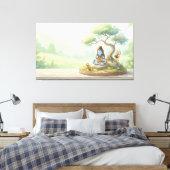 Heer Shiva Canvas Afdruk (Insitu (Slaapkamer))