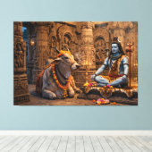 Heer Shiva Canvas Afdruk (Insitu (Houten vloer))