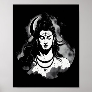 Heer Shiva Hindoe-god Hinduïsme Spiritueel Meditat Poster