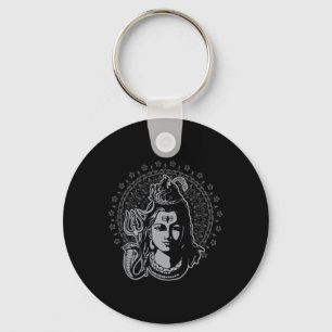 Heer Shiva Hindoe God Mahadeva Drietand Hindoeïsme Sleutelhanger
