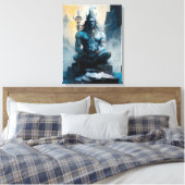Heer shiva mediteren, housewarming, geschenk, idee canvas afdruk (Insitu (Slaapkamer))
