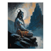 Heer shiva mediteren, housewarming, geschenk, idee foto afdruk (Voorkant)