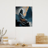Heer shiva mediteren, housewarming, geschenk, idee poster (Keuken)