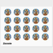 Heer Shiva Ronde Sticker (Vel)