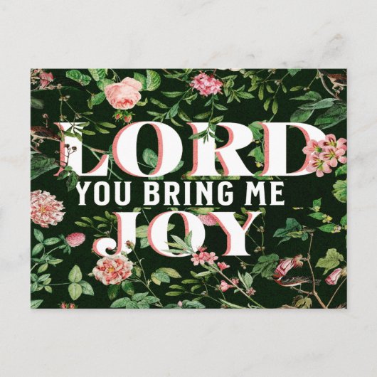 Heer, u brengt mij vreugde Christelijk Briefkaart (Voorkant)