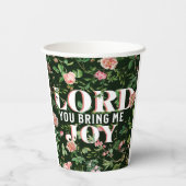 Heer, u brengt mij vreugde Christelijk Papieren Bekers (Achterkant)
