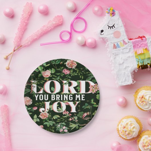 Heer, u brengt mij vreugde Christelijk Papieren Bordje (Feest)