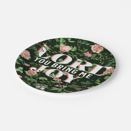 Heer, u brengt mij vreugde Christelijk Papieren Bordje (Gekanteld)