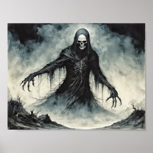 Heer van de Dood die zielen oogst Poster (Voorkant)
