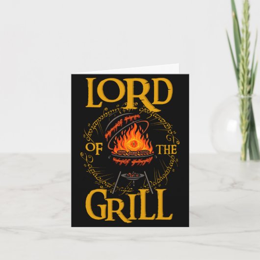 Heer van de grill bbq papa nerd vader grappige vad kaart (Voorkant)