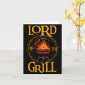 Heer van de grill bbq papa nerd vader grappige vad kaart (Gele Bloem)