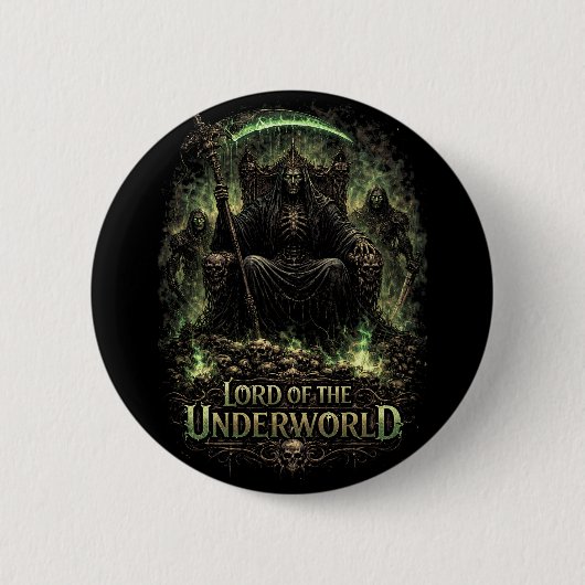 Heer van de Onderwereld Ronde Button 5,7 Cm (Voorkant)