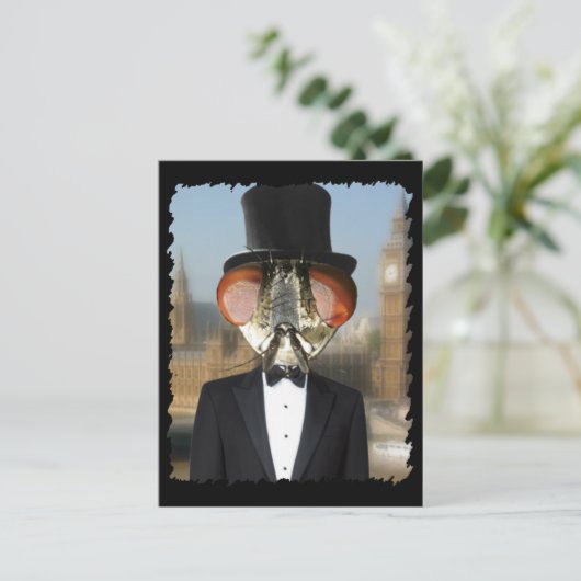 Heer van de vliegen briefkaart (Staand voorkant)