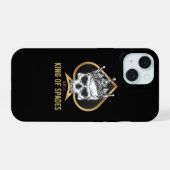 Heer van schoppen iPhone 15 case (Achterkant horizontaal)